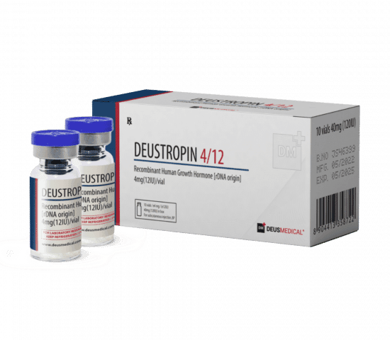DEUSTROPIN 4 (Somatropin HGH) 4 mg (10 Vials) DeusMedical