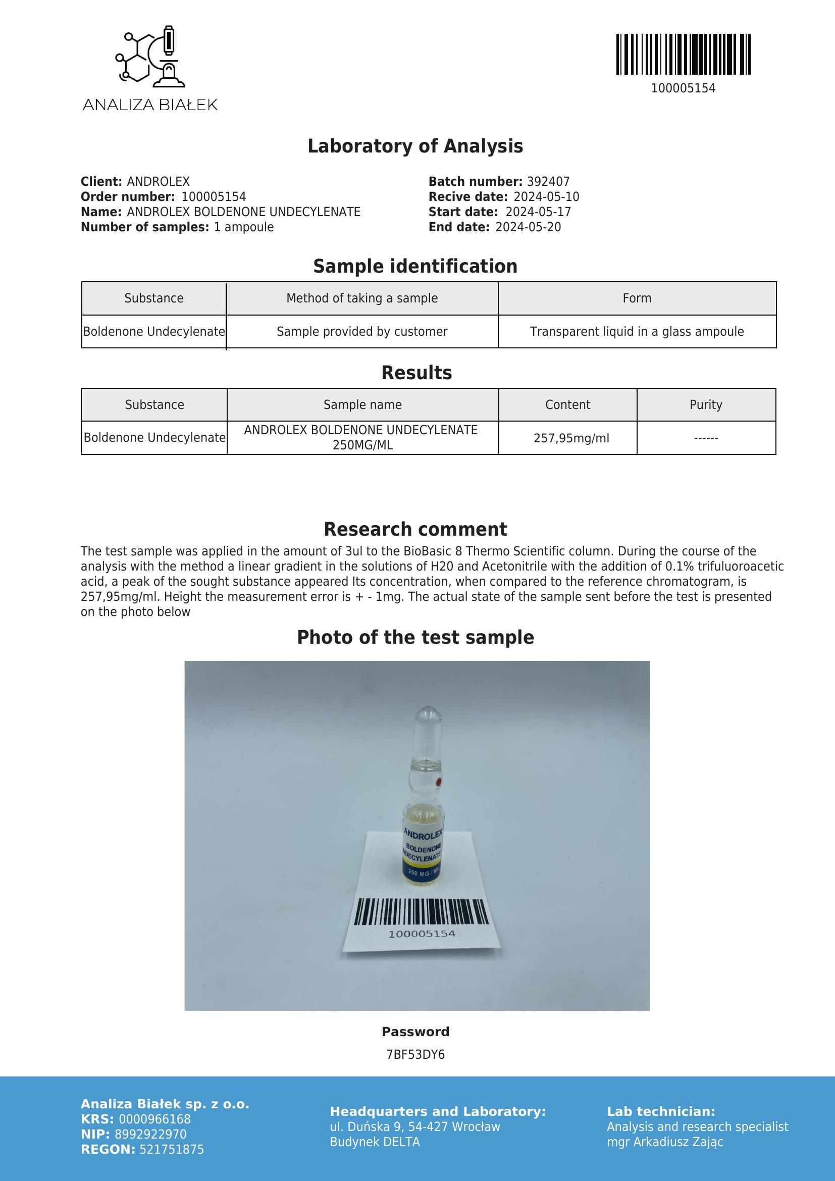 Boldenone Undecylenate 250 mg/ml (10×1 ml amp) – Androlex -  Pharmanextgen.com