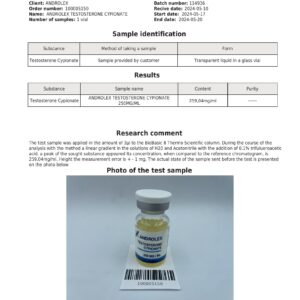 Testosterone Cypionate 250 mg/ml (10 ml Vial) – Androlex - Image 3