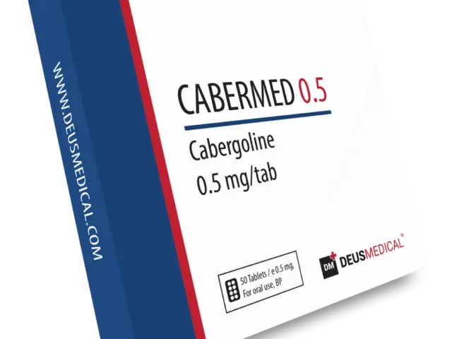 CABERMED 0.5 (Cabergoline) 0.5 mg (50 Tablets) DeusMedical